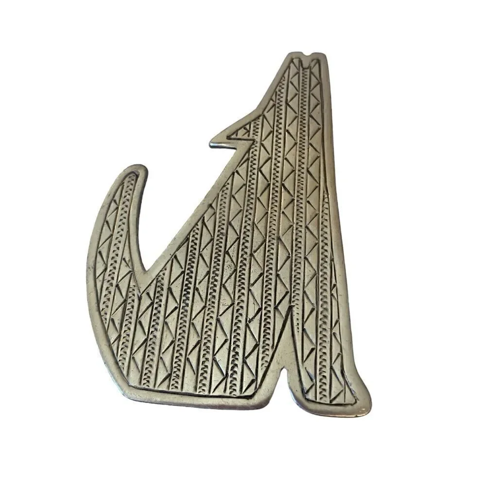 JJ 1988 Vintage Pewter Large Collectible Brooch/Pin.